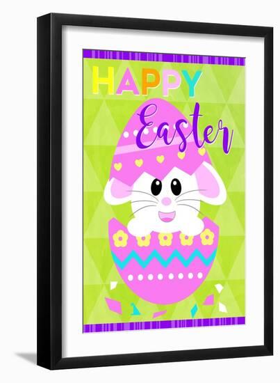 Happy Easter Bunny in Egg-Anna Quach-Framed Art Print