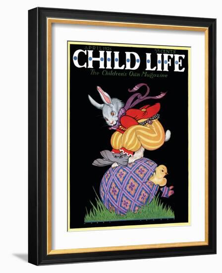 Happy Easter - Child Life, April 1928-Hazel Frazee-Framed Giclee Print