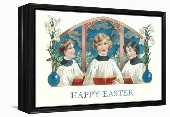 Happy Easter, Three Altar Boys-null-Framed Stretched Canvas