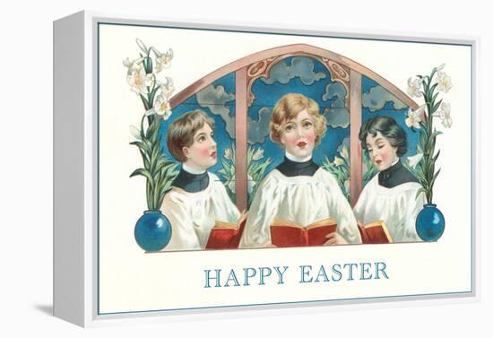 Happy Easter, Three Altar Boys-null-Framed Stretched Canvas