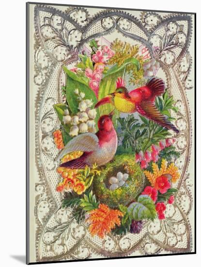Happy Easter, Victorian Postcard-null-Mounted Giclee Print