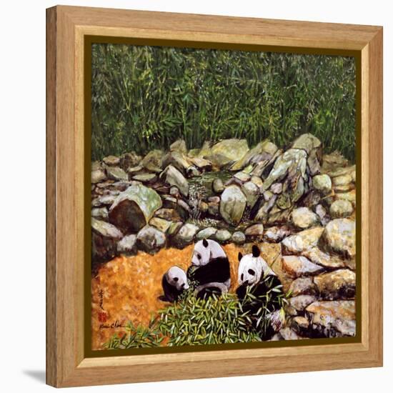 Happy Family (Pandas) 1993-Komi Chen-Framed Premier Image Canvas