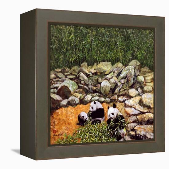 Happy Family (Pandas) 1993-Komi Chen-Framed Premier Image Canvas