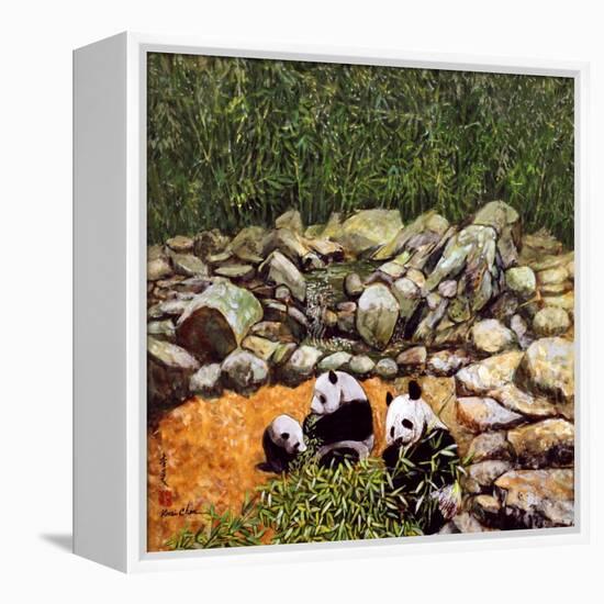 Happy Family (Pandas) 1993-Komi Chen-Framed Premier Image Canvas