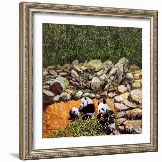 Happy Family (Pandas) 1993-Komi Chen-Framed Giclee Print