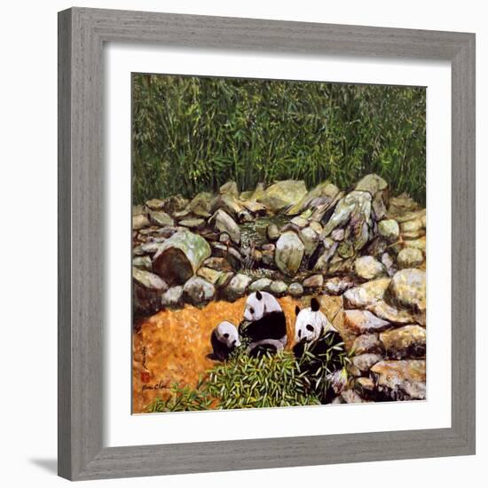 Happy Family (Pandas) 1993-Komi Chen-Framed Giclee Print