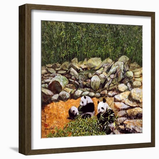 Happy Family (Pandas) 1993-Komi Chen-Framed Giclee Print