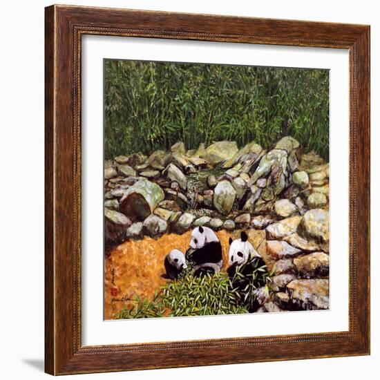 Happy Family (Pandas) 1993-Komi Chen-Framed Giclee Print