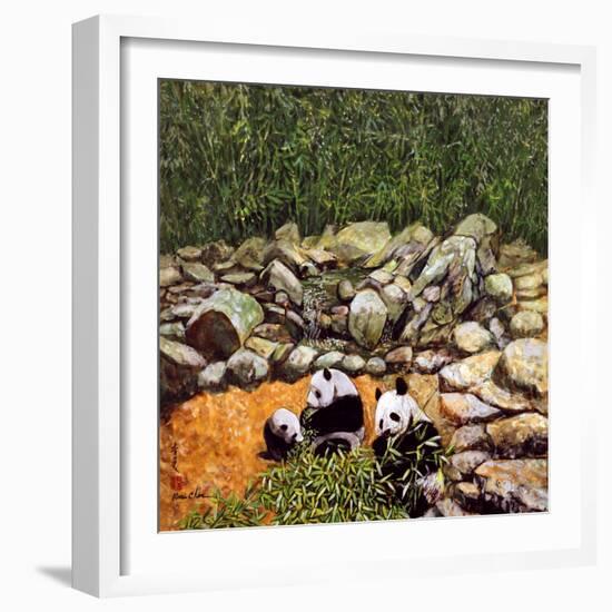 Happy Family (Pandas) 1993-Komi Chen-Framed Giclee Print