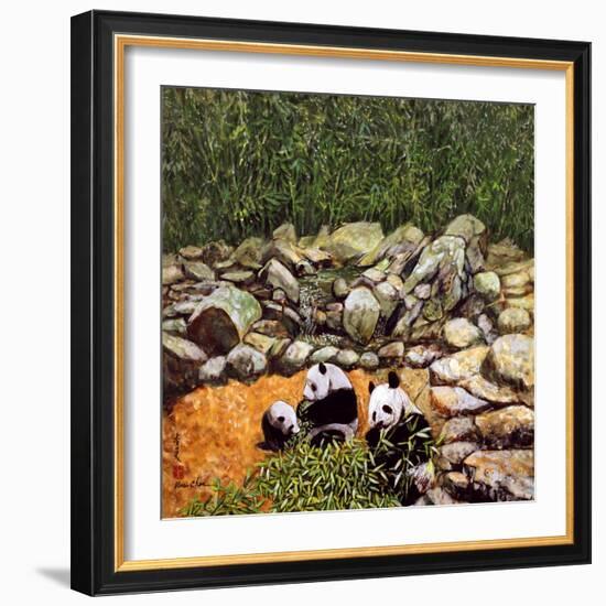 Happy Family (Pandas) 1993-Komi Chen-Framed Giclee Print