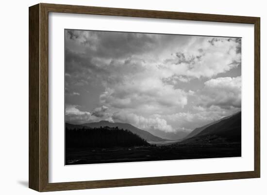 Happy Farmer in Bhutan (B/W Photo)-null-Framed Giclee Print