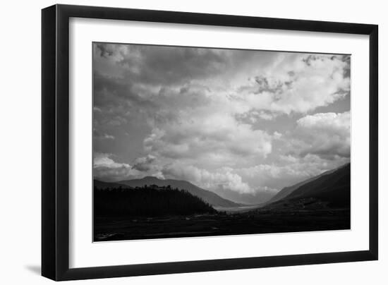 Happy Farmer in Bhutan (B/W Photo)-null-Framed Giclee Print