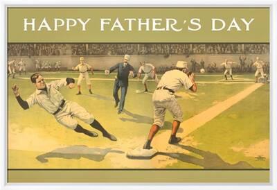 Happy Father's Day, Old Time Baseball Game' Art Print