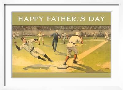 Happy Father's Day, Old Time Baseball Game' Art Print