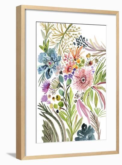 Happy Flowers I-Karen Fields-Framed Premium Giclee Print