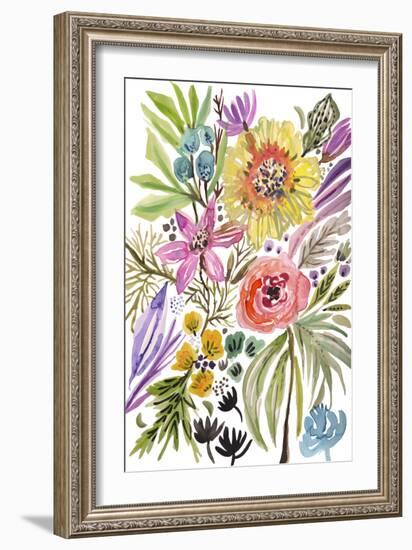 Happy Flowers II-Karen Fields-Framed Art Print