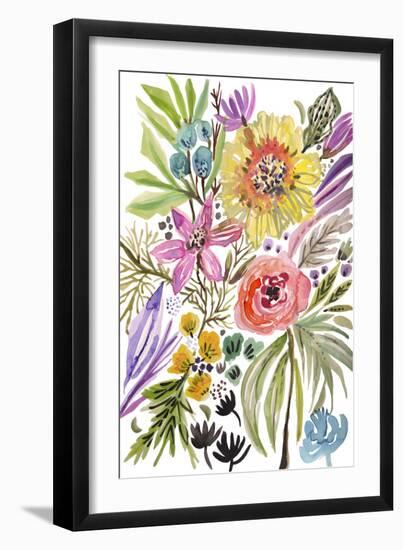 Happy Flowers II-Karen Fields-Framed Art Print