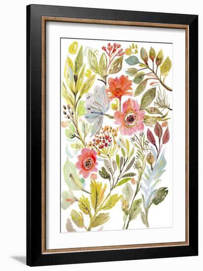 Happy Flowers IV-Karen Fields-Framed Art Print