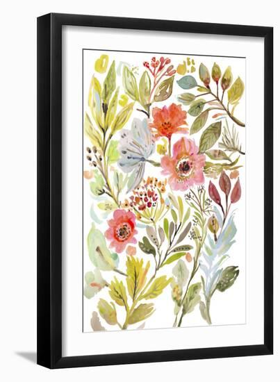 Happy Flowers IV-Karen Fields-Framed Art Print