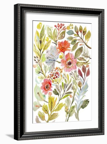 Happy Flowers IV-Karen Fields-Framed Art Print