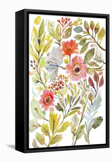 Happy Flowers IV-Karen Fields-Framed Stretched Canvas