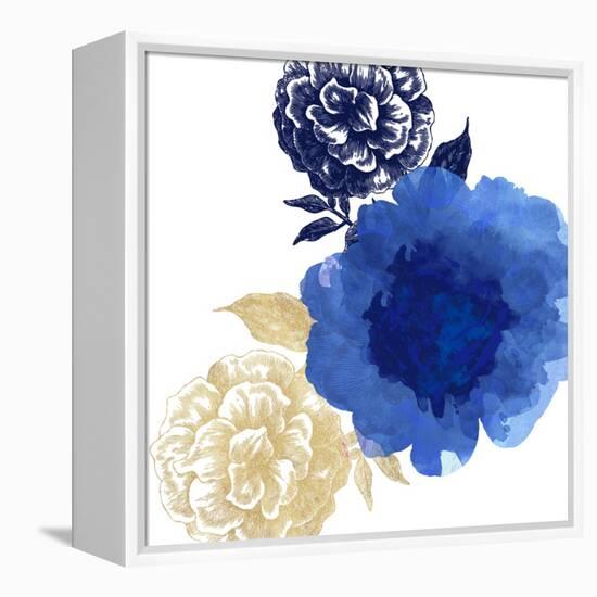 Happy Garden Blue-Bella Dos Santos-Framed Stretched Canvas