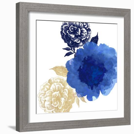 Happy Garden Blue-Bella Dos Santos-Framed Art Print