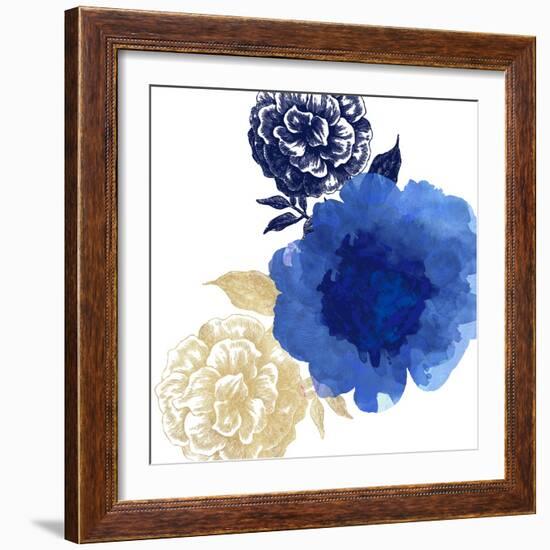 Happy Garden Blue-Bella Dos Santos-Framed Art Print