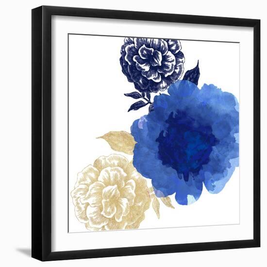 Happy Garden Blue-Bella Dos Santos-Framed Art Print