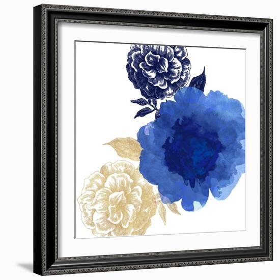 Happy Garden Blue-Bella Dos Santos-Framed Art Print