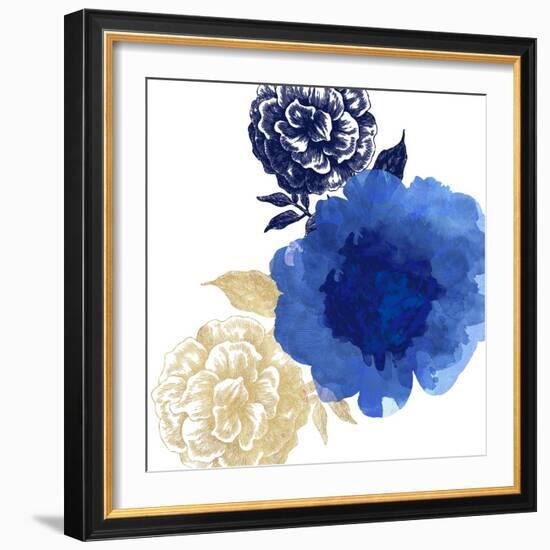 Happy Garden Blue-Bella Dos Santos-Framed Art Print