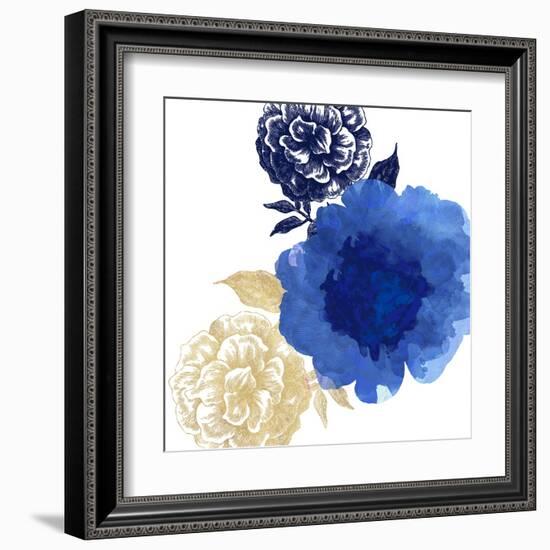 Happy Garden Blue-Bella Dos Santos-Framed Art Print