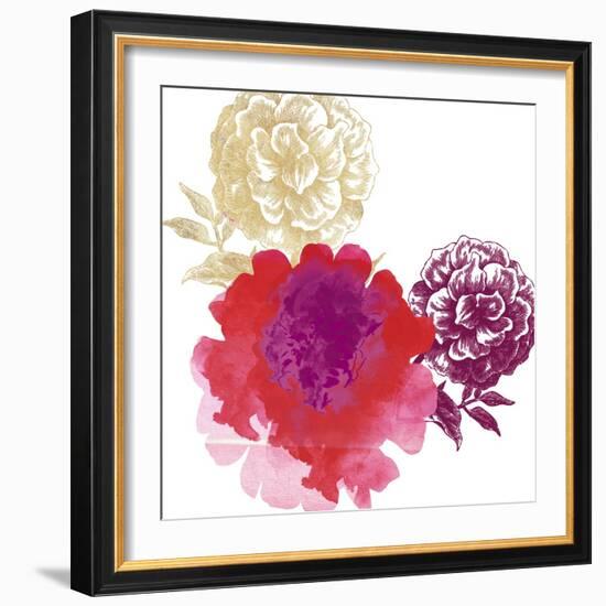 Happy Garden Reds-Bella Dos Santos-Framed Art Print