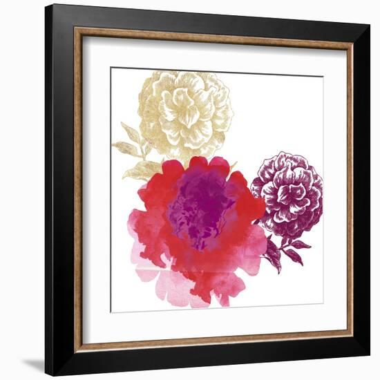 Happy Garden Reds-Bella Dos Santos-Framed Art Print