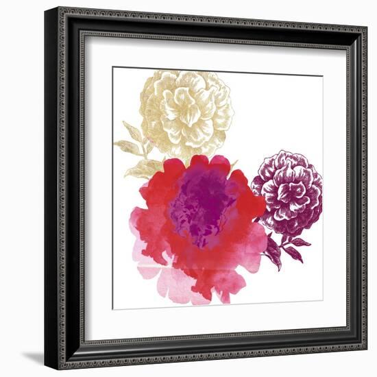 Happy Garden Reds-Bella Dos Santos-Framed Art Print