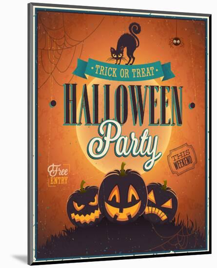 Happy Halloween Party invite-null-Mounted Art Print