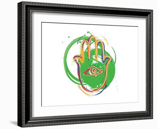 Happy Hamsa II-null-Framed Art Print