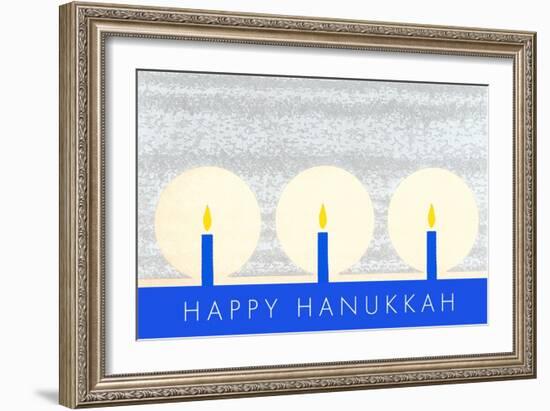 Happy Hanukkah, Candles-null-Framed Art Print