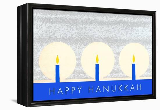 Happy Hanukkah, Candles-null-Framed Stretched Canvas