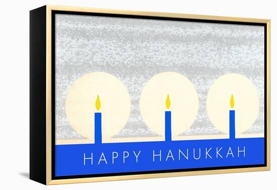 Happy Hanukkah, Candles-null-Framed Stretched Canvas