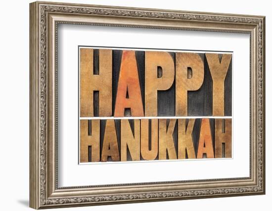 Happy Hanukkah-PixelsAway-Framed Photographic Print