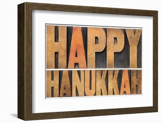 Happy Hanukkah-PixelsAway-Framed Photographic Print