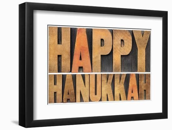 Happy Hanukkah-PixelsAway-Framed Photographic Print