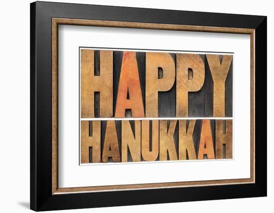 Happy Hanukkah-PixelsAway-Framed Photographic Print