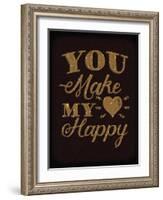 Happy Heart Gold-Ashley Sta Teresa-Framed Art Print