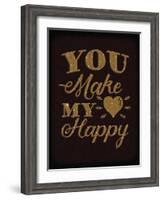 Happy Heart Gold-Ashley Sta Teresa-Framed Art Print