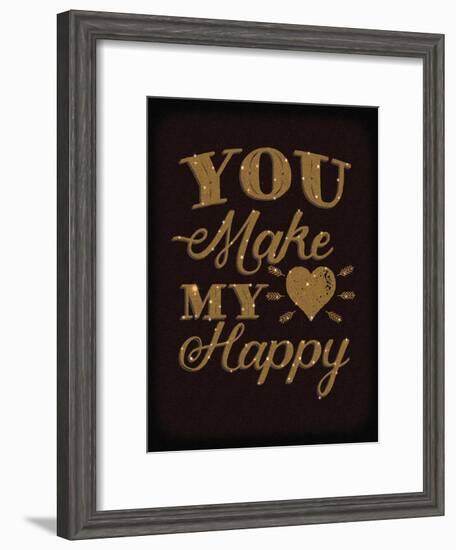 Happy Heart Gold-Ashley Sta Teresa-Framed Art Print