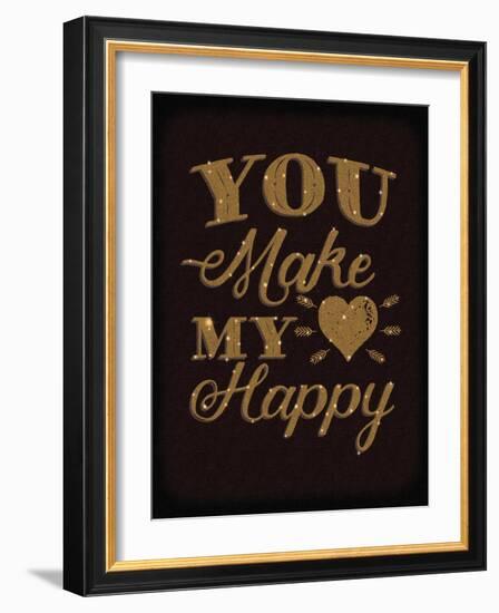 Happy Heart Gold-Ashley Sta Teresa-Framed Art Print