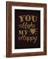 Happy Heart Gold-Ashley Sta Teresa-Framed Art Print