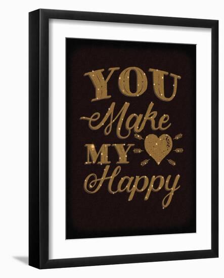 Happy Heart Gold-Ashley Sta Teresa-Framed Art Print